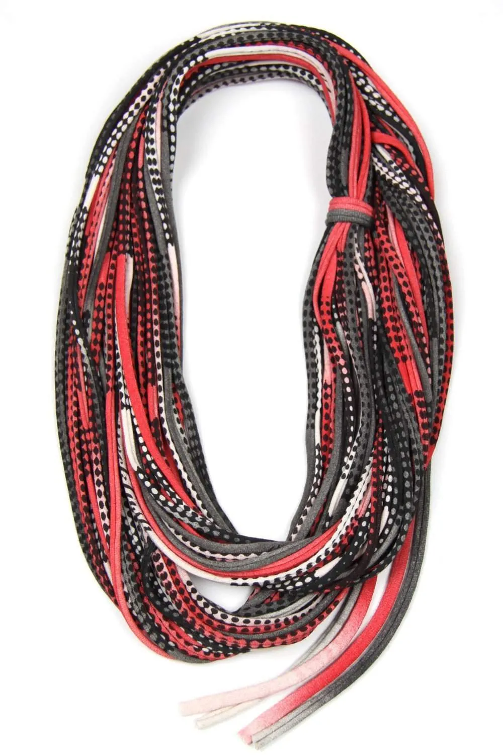 Necklush Infinity Scarf / Red & Black / Unisex