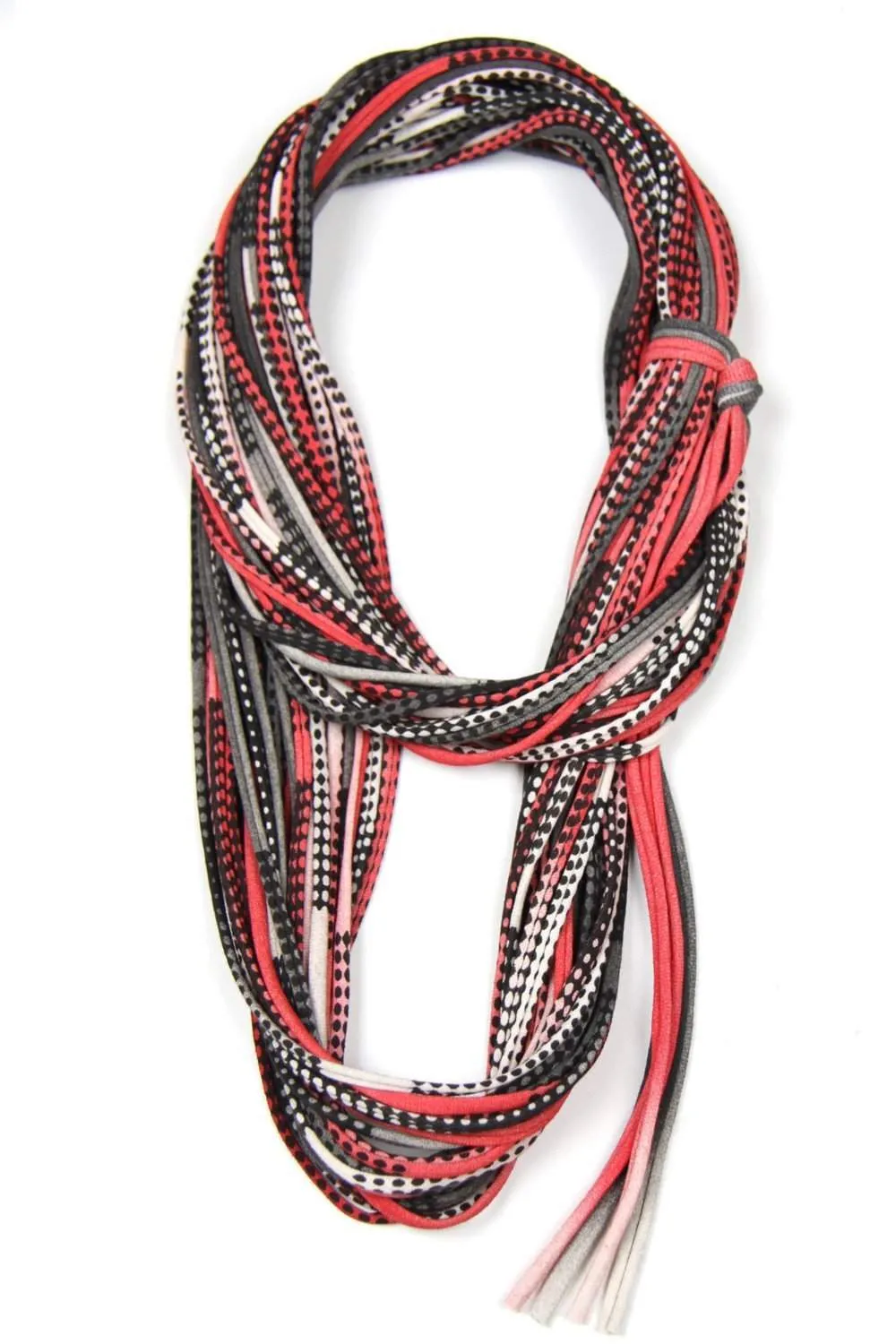 Necklush Infinity Scarf / Red & Black / Unisex