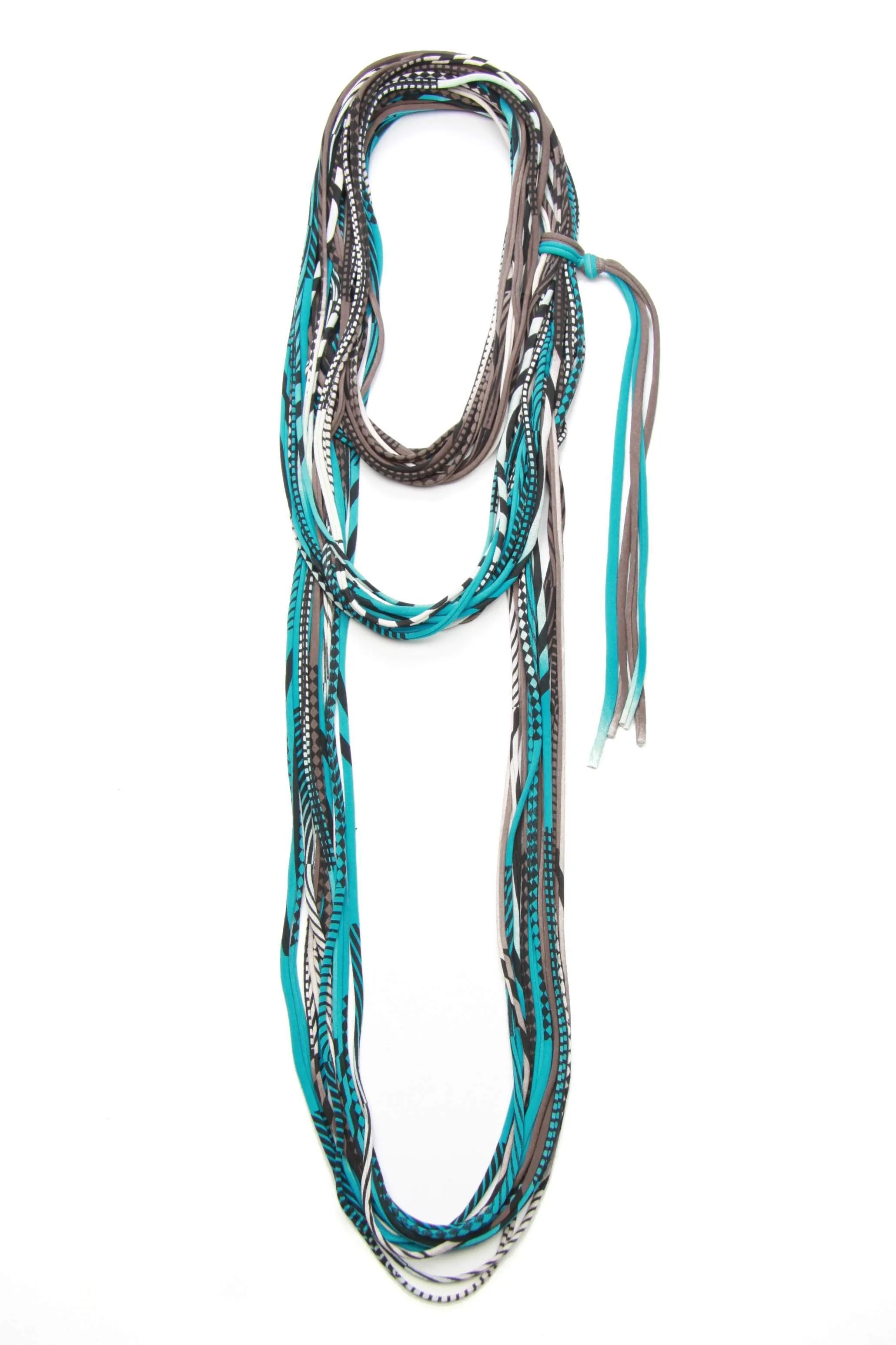 Necklush Infinity Scarf / Turquoise & Brown / Unisex