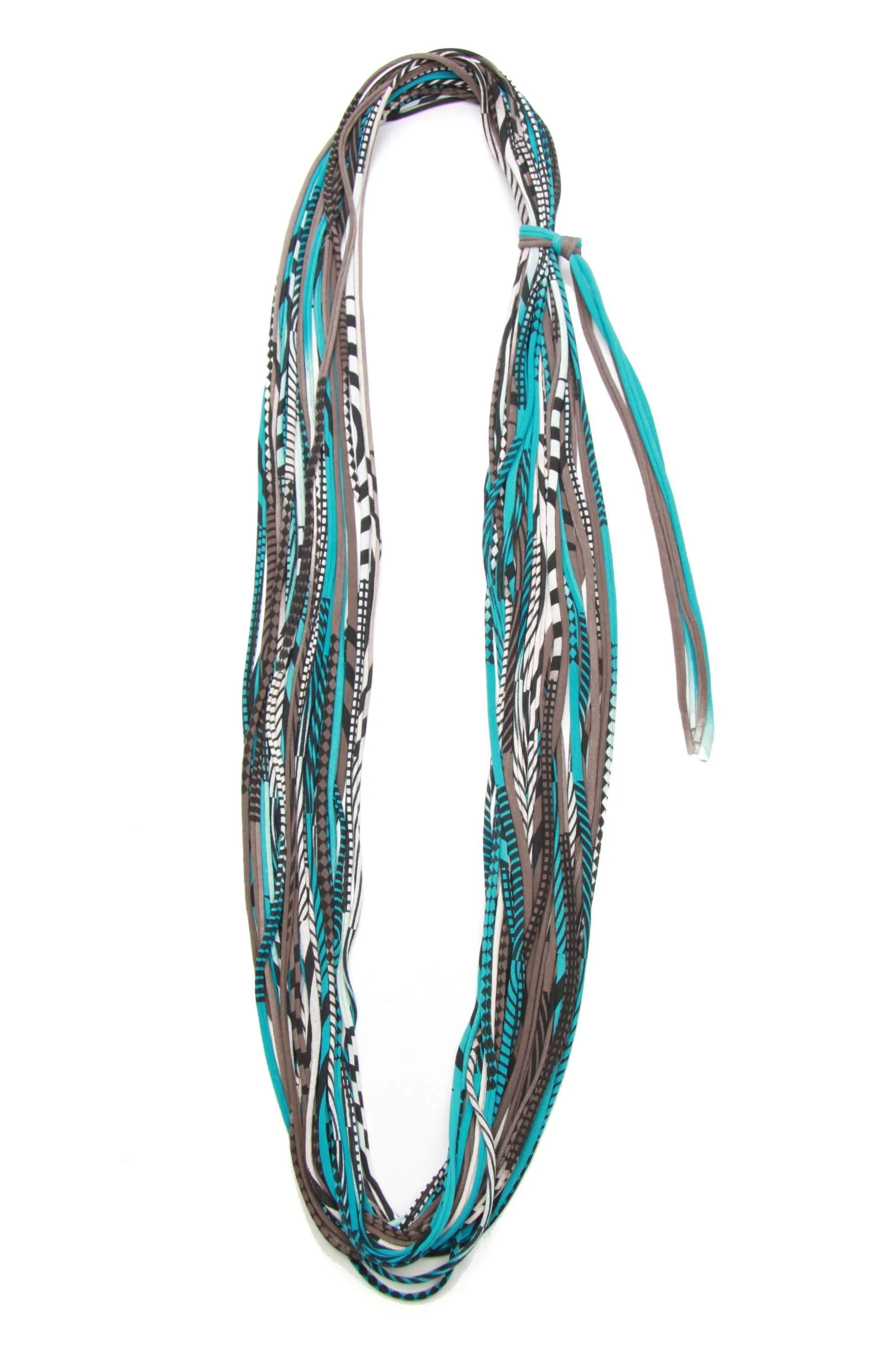 Necklush Infinity Scarf / Turquoise & Brown / Unisex