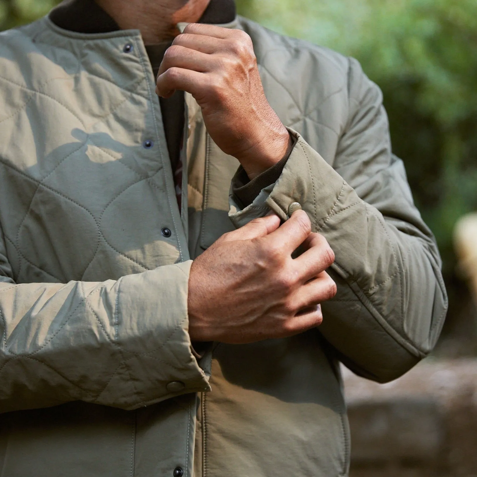 New Daines Quilted Bomber - Dusty Olive