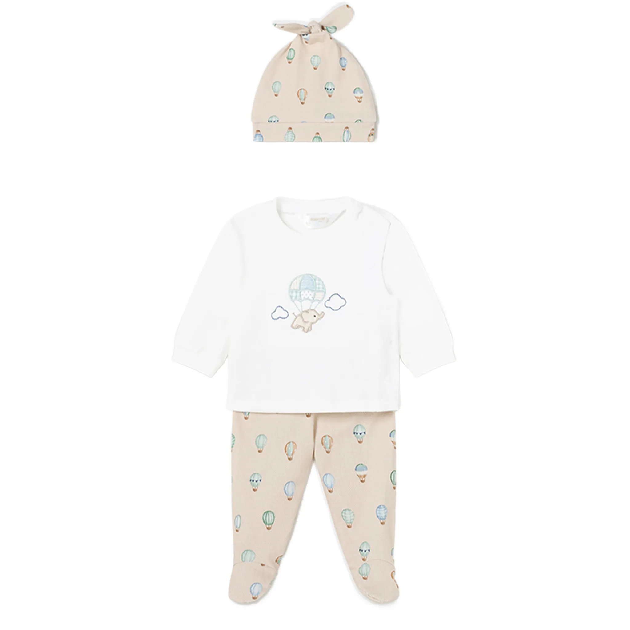 Newborn 3-Piece Set-Beige Elephant