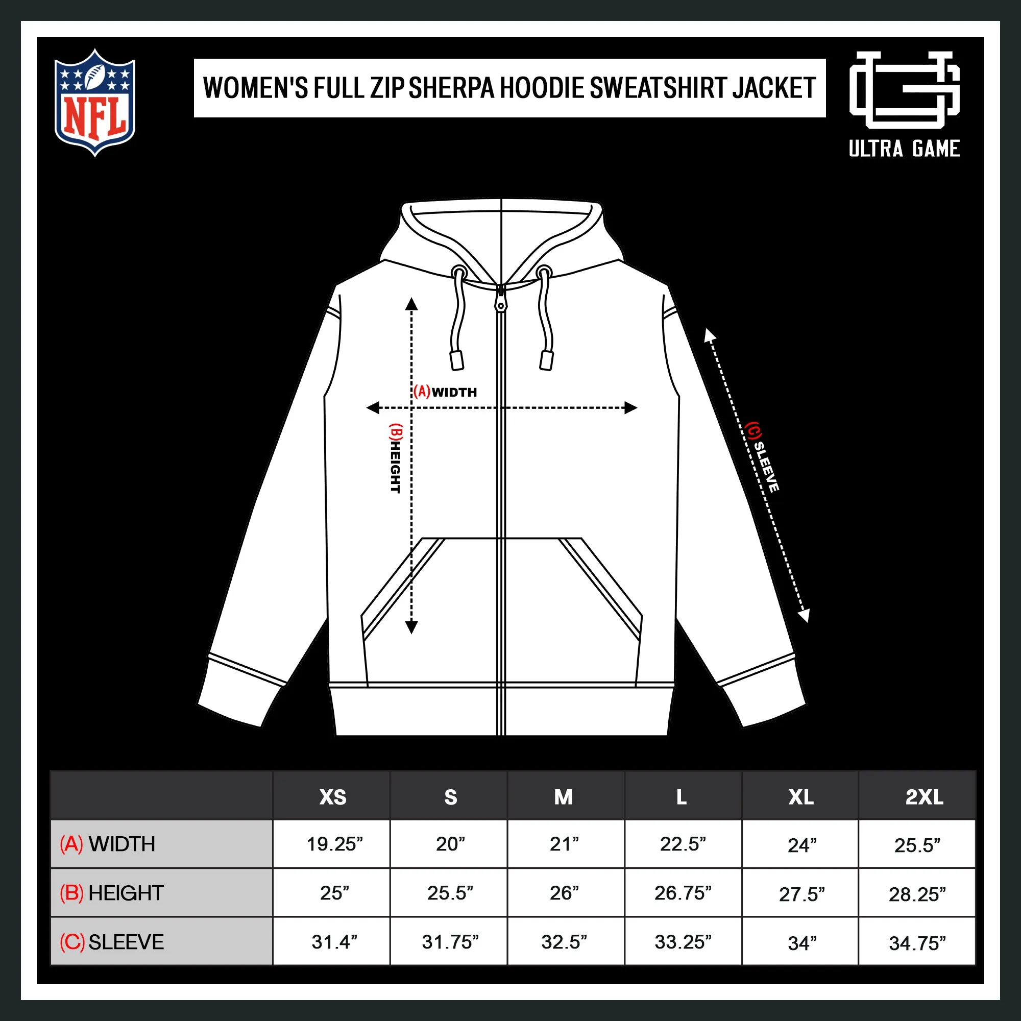 NFL Official Women's Full Zip Super Soft Sherpa Hoodie Sweatshirt Jacket - Warm Fleece Blend|San Francisco 49ers