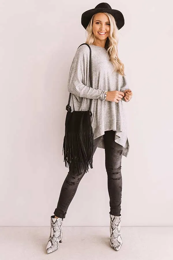 On Point Shift Tunic In Grey