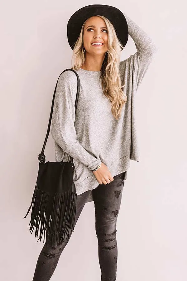 On Point Shift Tunic In Grey