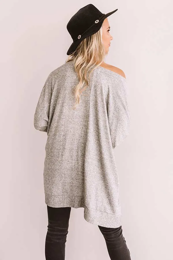 On Point Shift Tunic In Grey