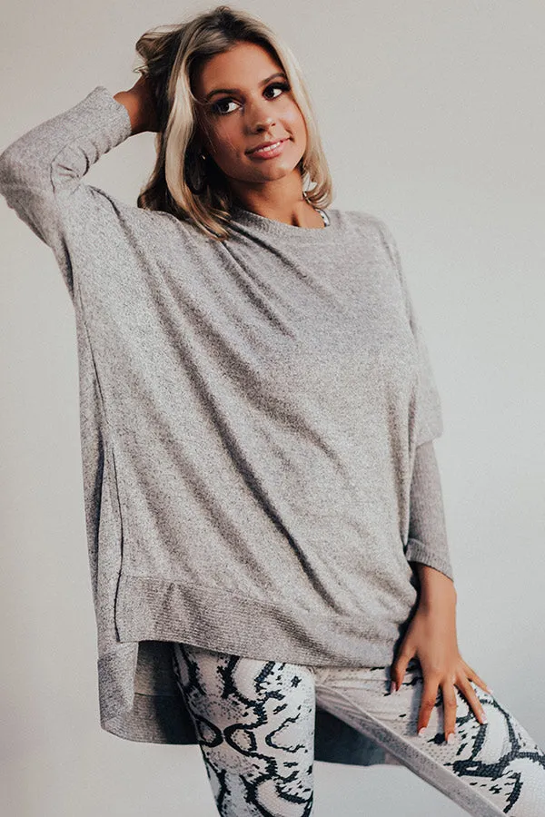 On Point Shift Tunic In Grey