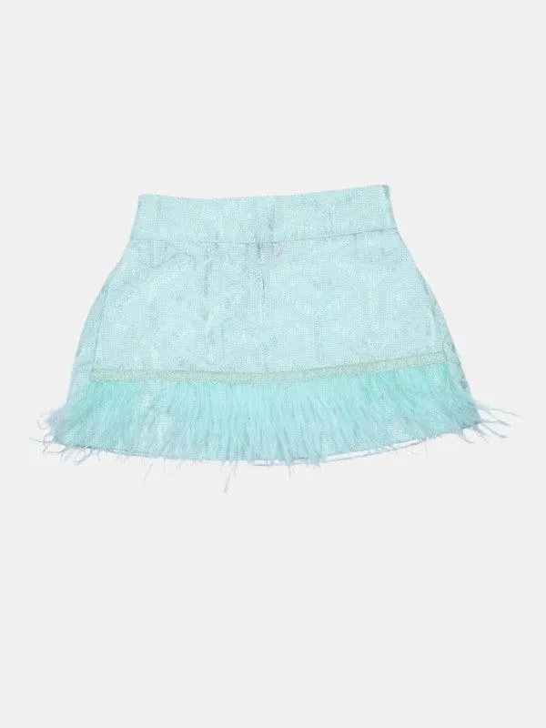 One Friday Mint Lace Skirt