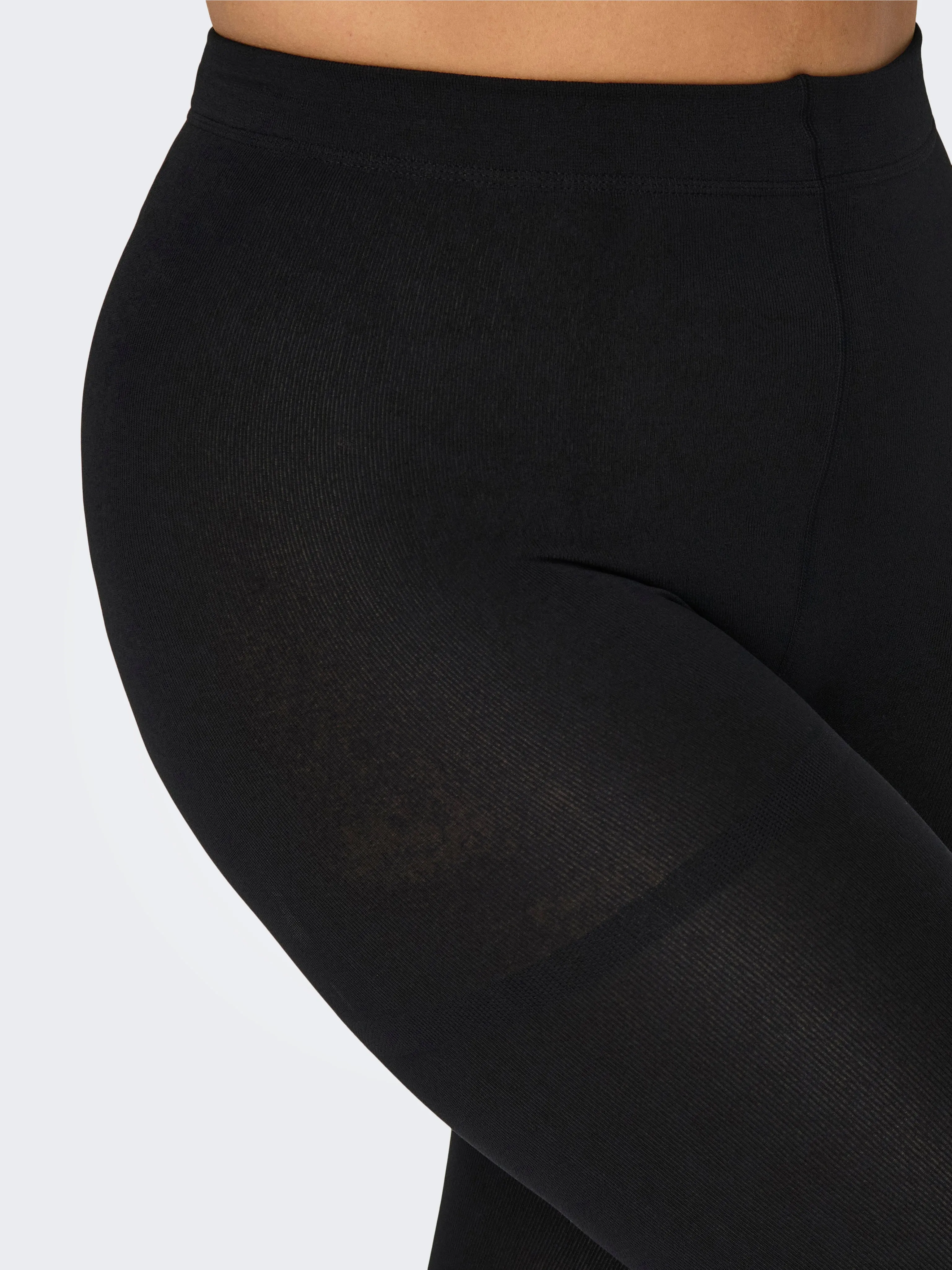 Only Carmakoma Fleece Tights in Black