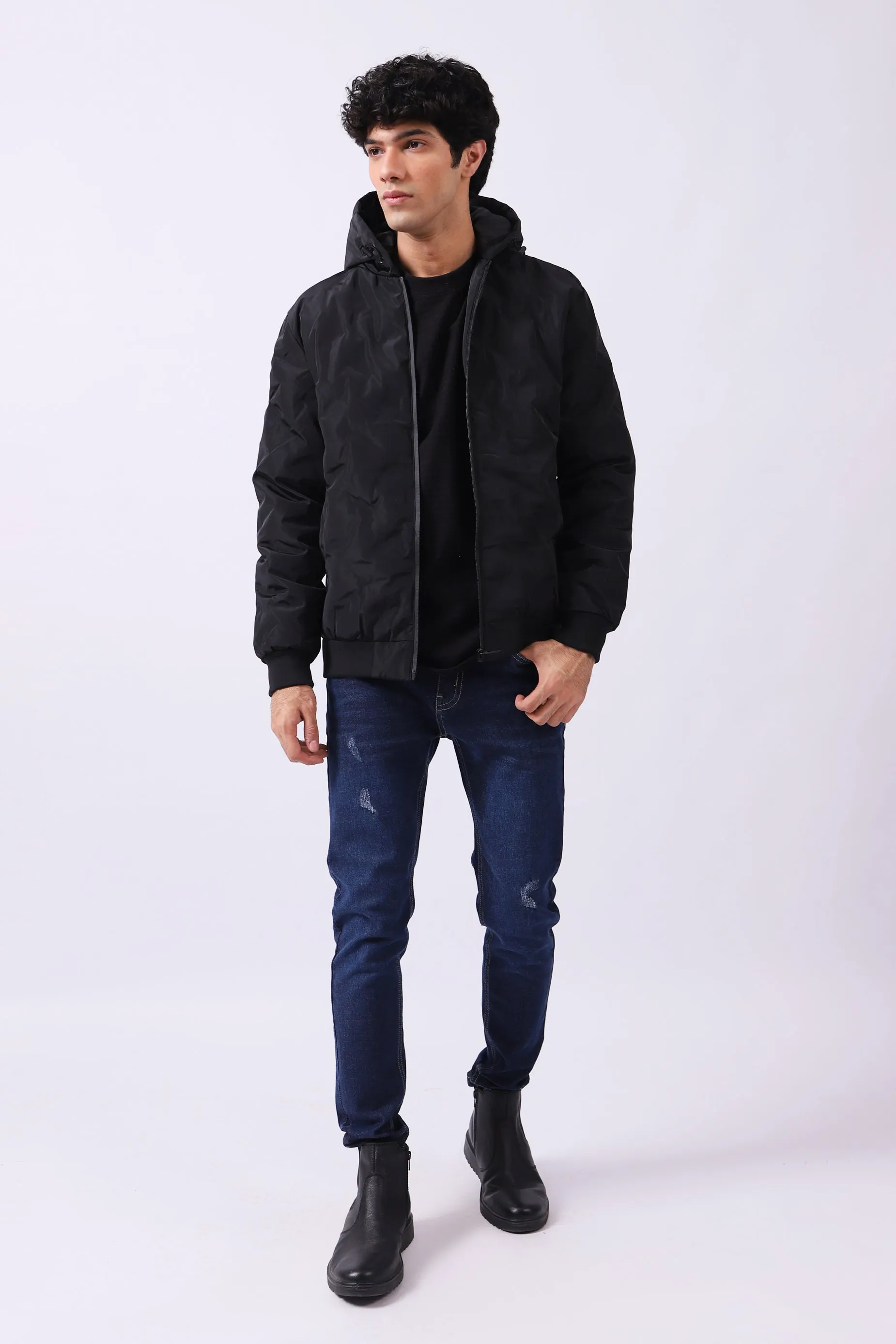 PUFFER HOODED JACKET