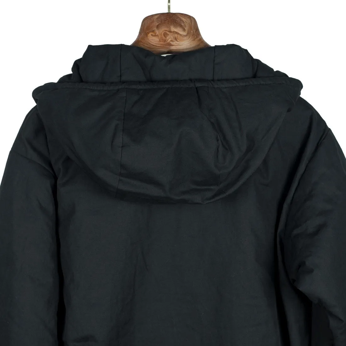 "Harry's Coat" parka in black water-resistant quilted Vancloth