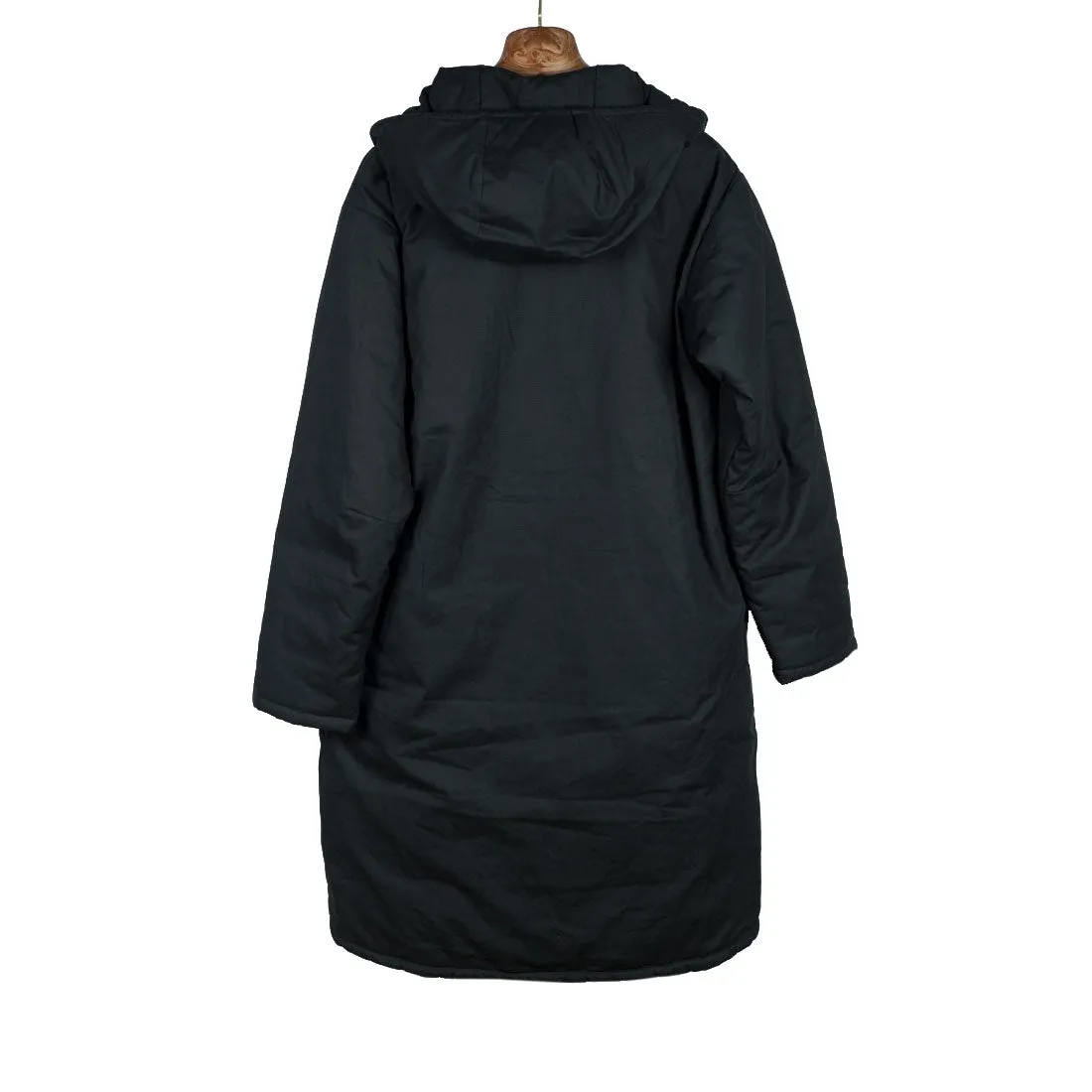 "Harry's Coat" parka in black water-resistant quilted Vancloth