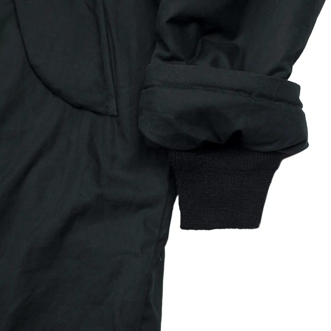 "Harry's Coat" parka in black water-resistant quilted Vancloth