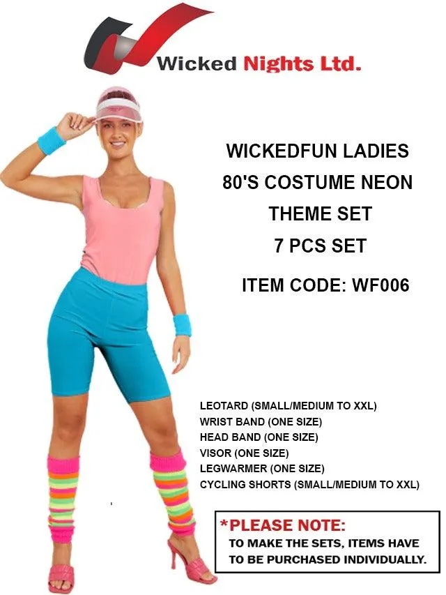 Retro Doll Collection 7-Piece Nostalgic Set, Retro Doll Collection: 7-Piece Nostalgic Set with Leotard, Wristband, Headband, Visor, and Stylish Legwear Including Cycling Shorts