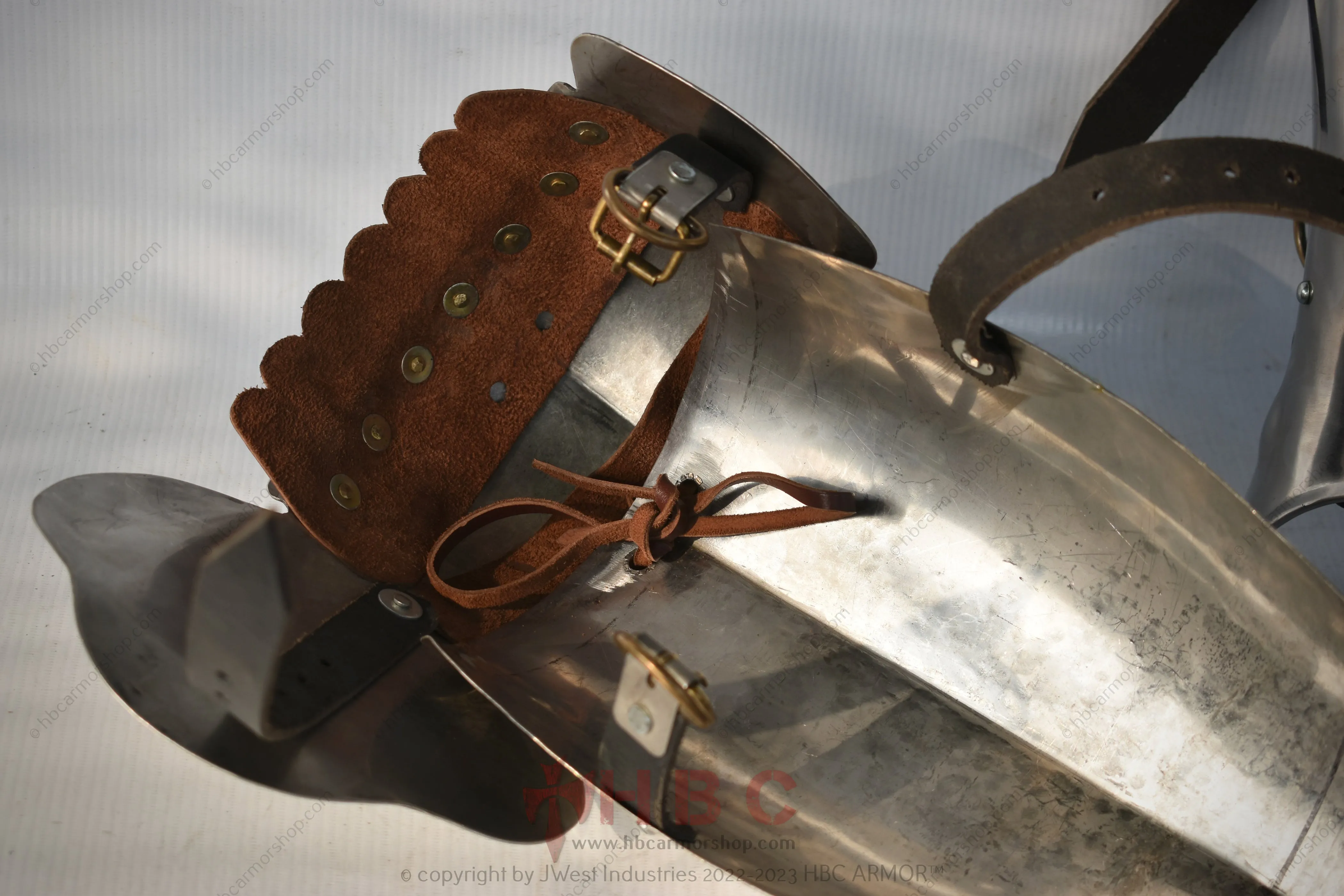 Rieneck Greaves and Cops: Authentic 14th Century Shin Guard Armour