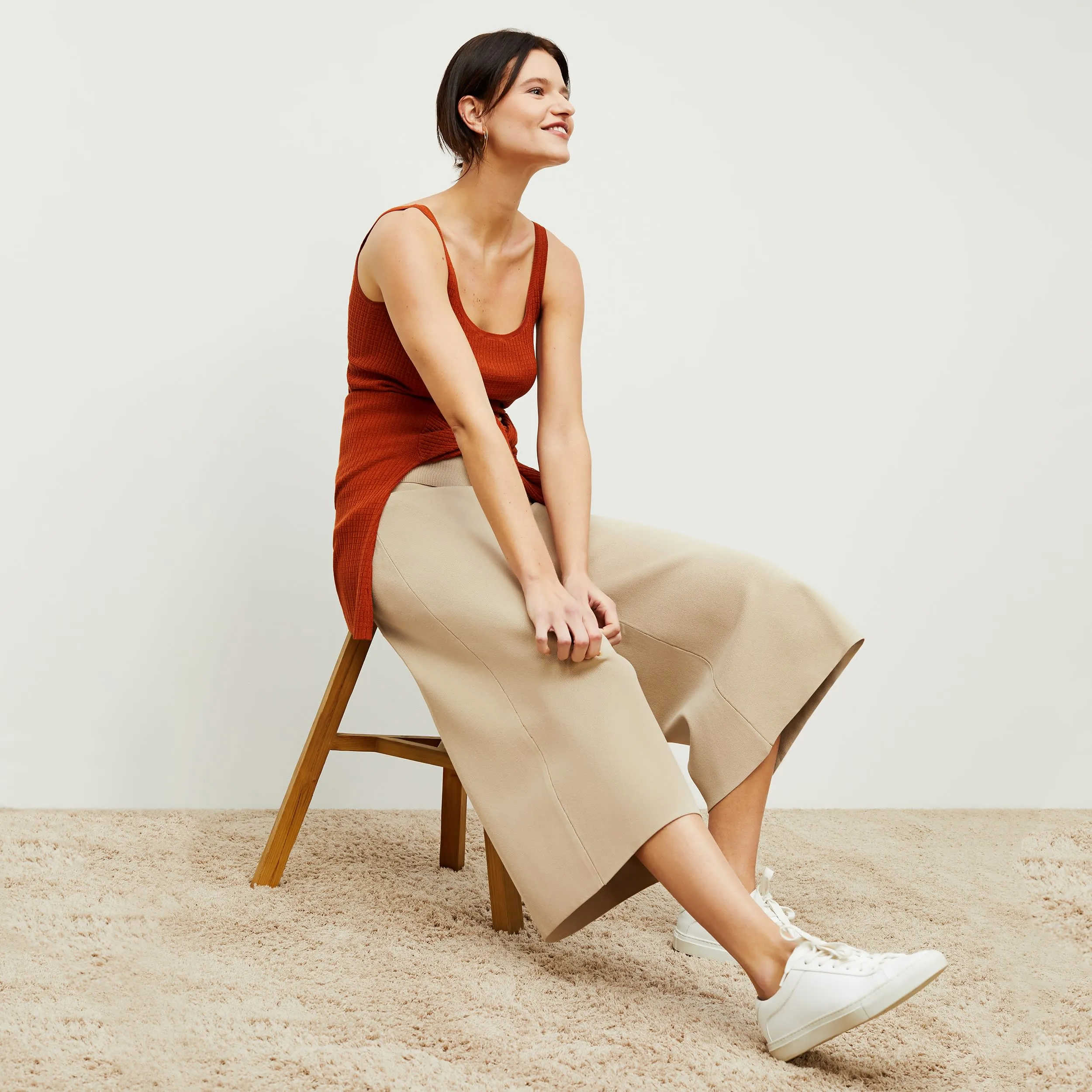 Rogala Stretch Culotte - Jardigan Knit :: Latte