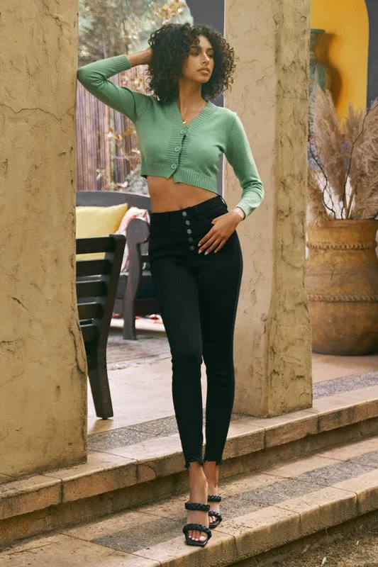 Sage High Rise Super Skinny Jeans