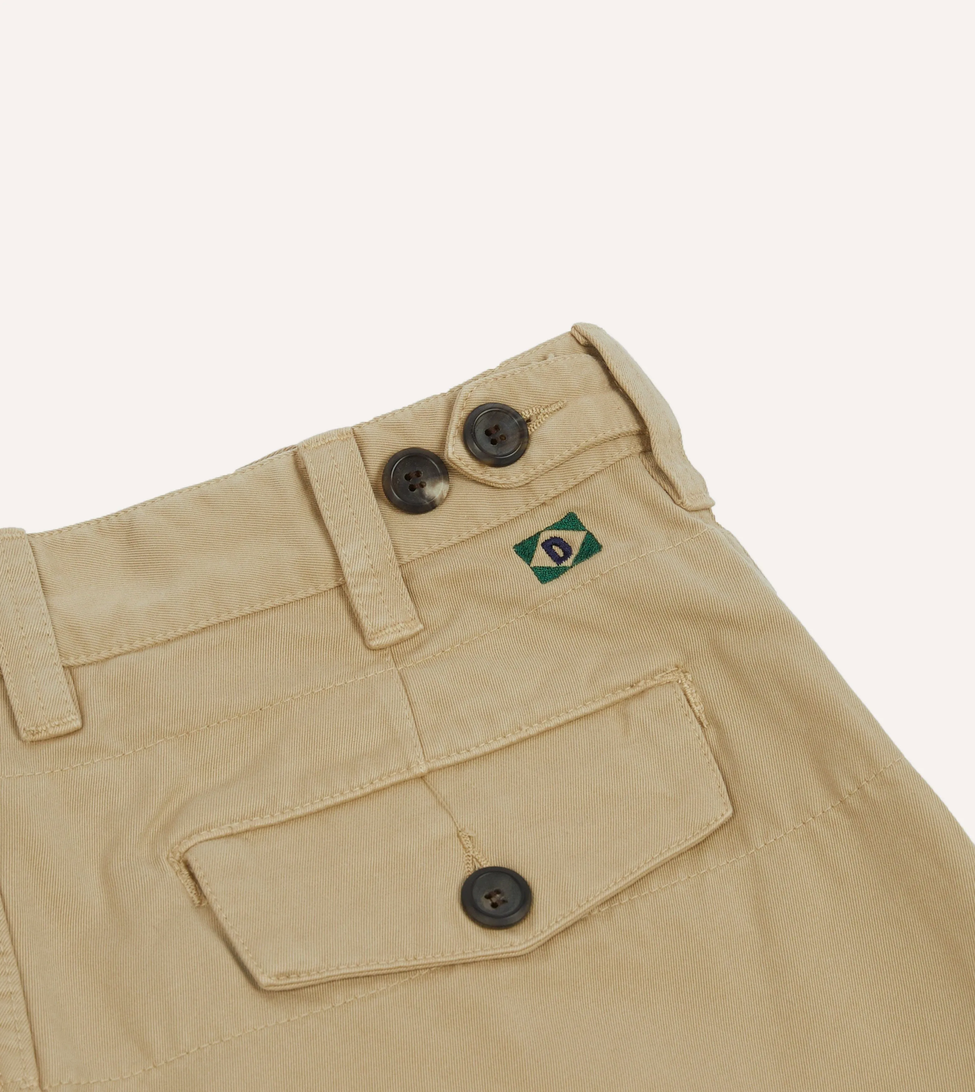 Sand Textured Cotton Flat Front Chino