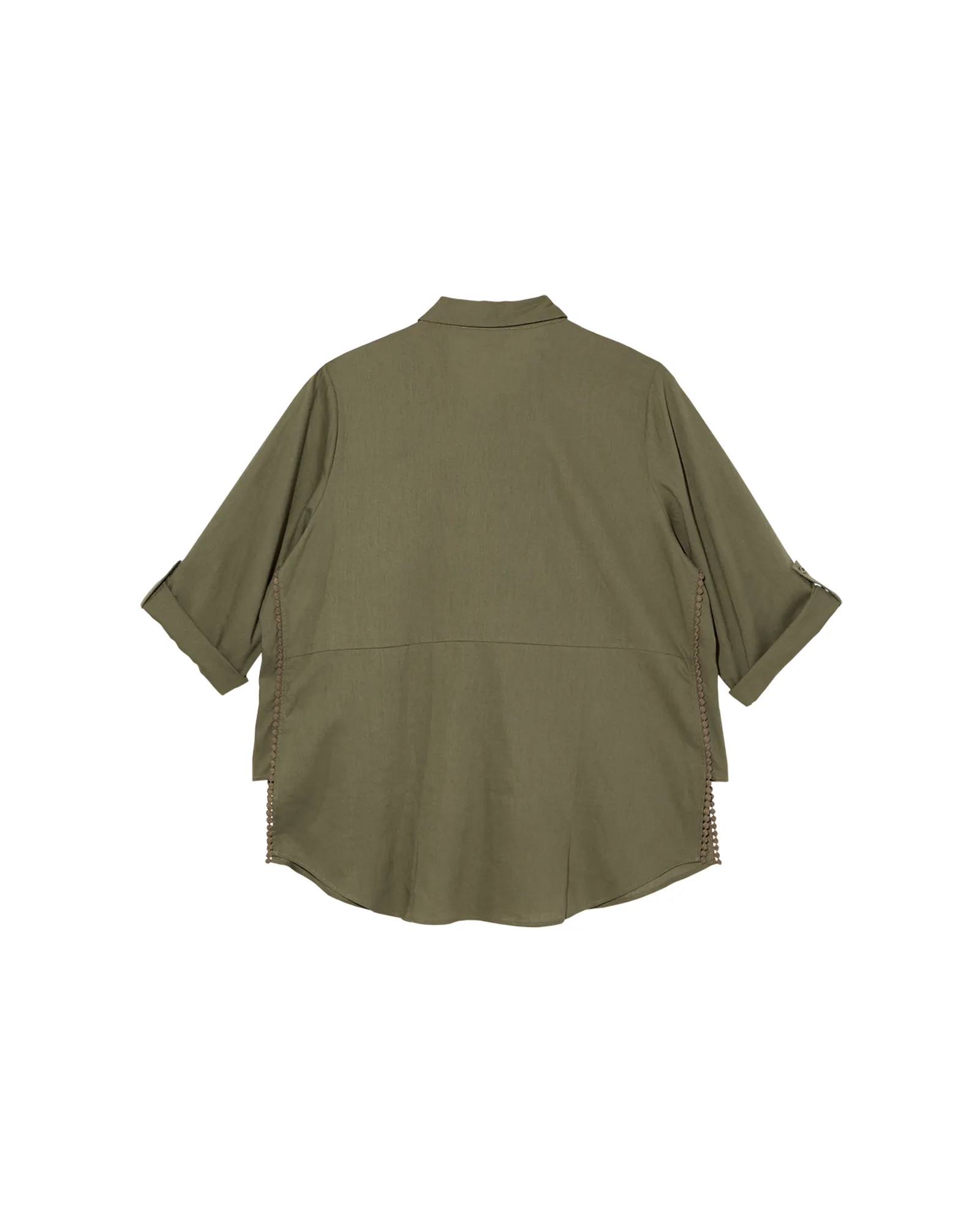 Shannon Linen Button Down Blouse | Olive Green