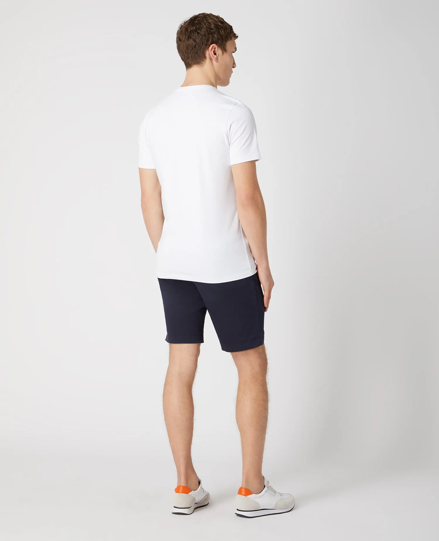 Slim Leg Cotton-Stretch Chino Short