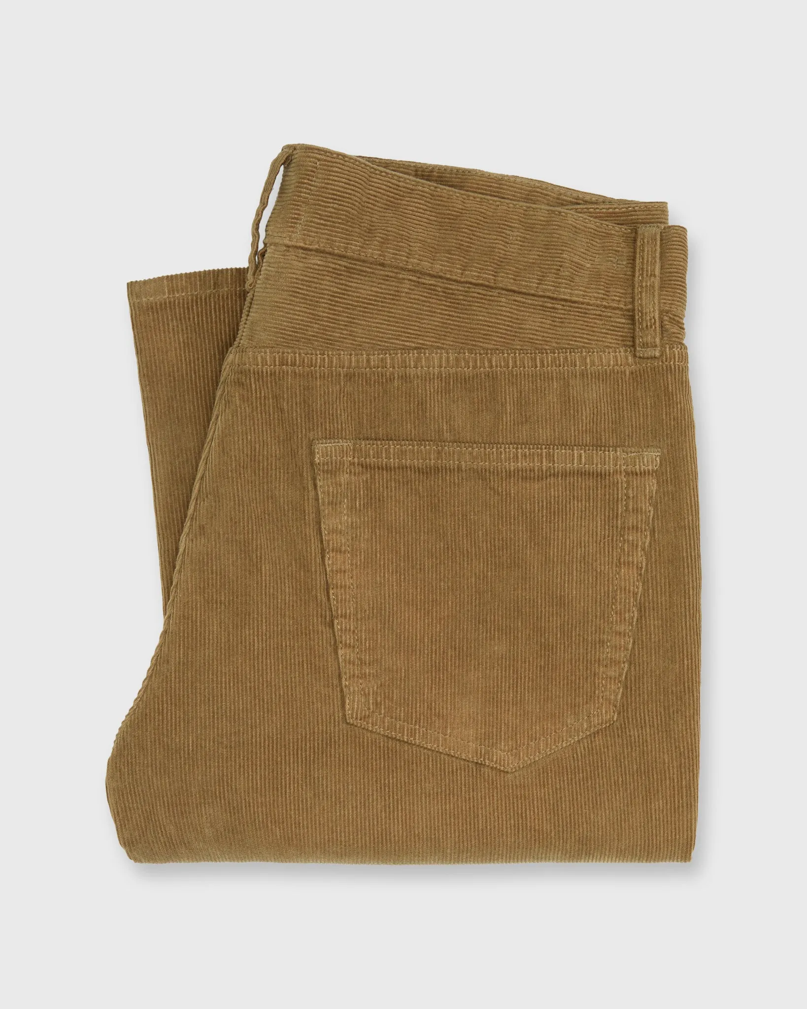 Slim Straight 5-Pocket Pant in Snuff Garment-Dyed Corduroy