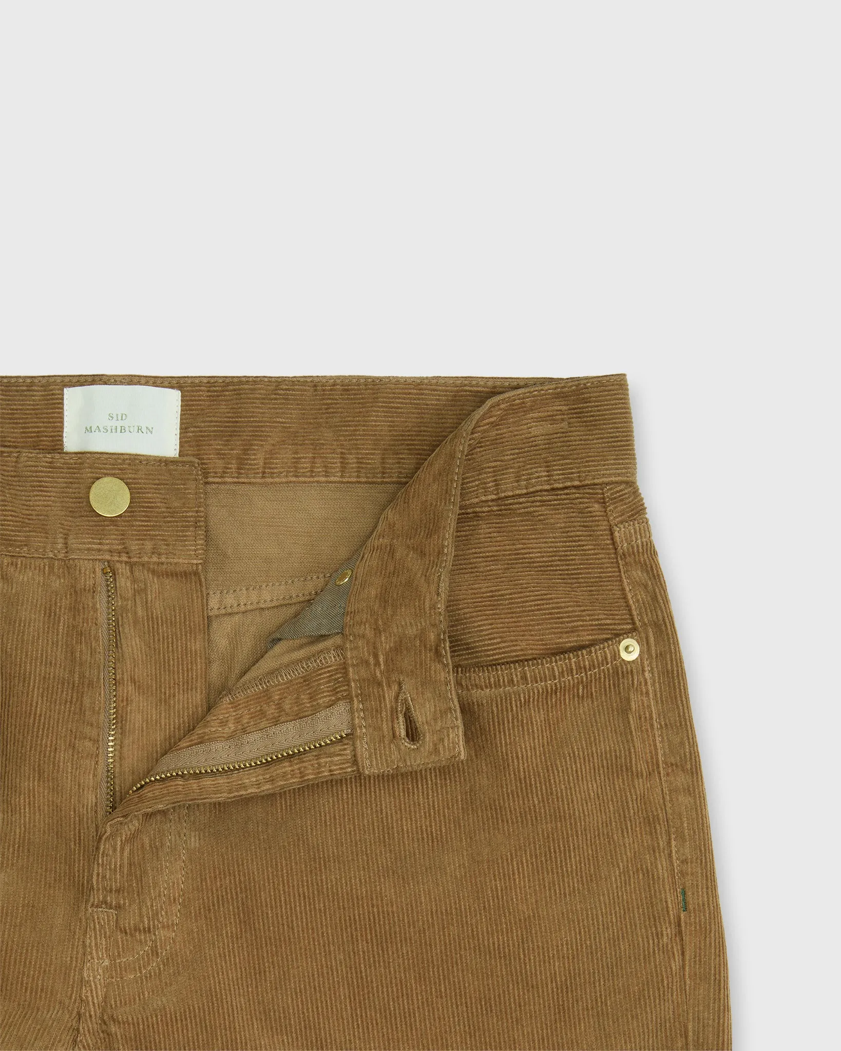 Slim Straight 5-Pocket Pant in Snuff Garment-Dyed Corduroy