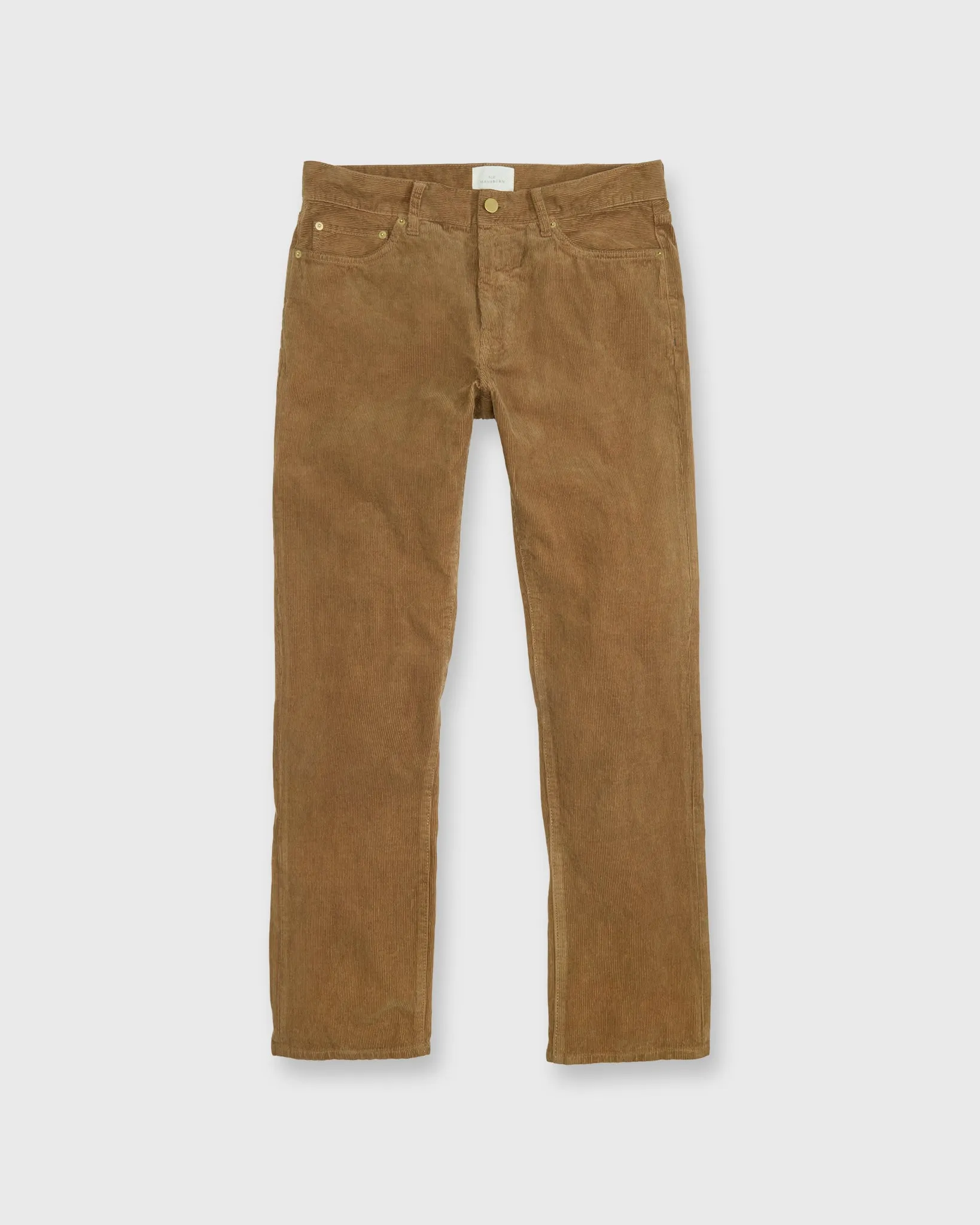 Slim Straight 5-Pocket Pant in Snuff Garment-Dyed Corduroy