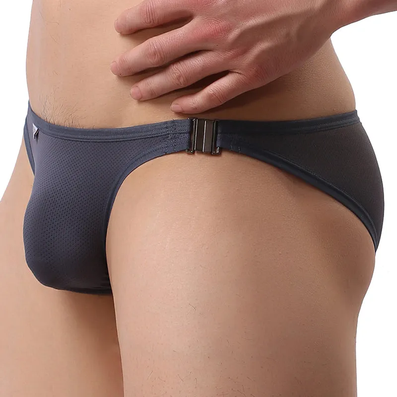 Snap Closure Side Nylon Brief