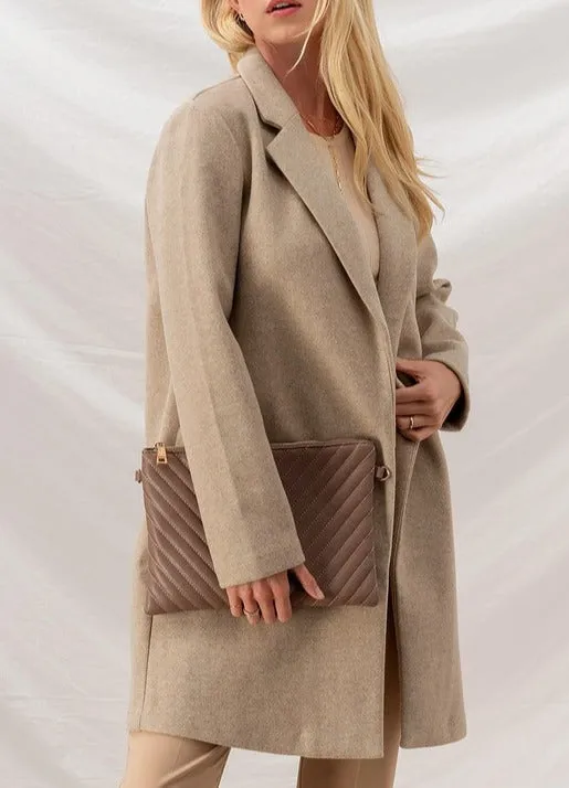 Sonja Soft-Brushed Oatmeal Over Coat