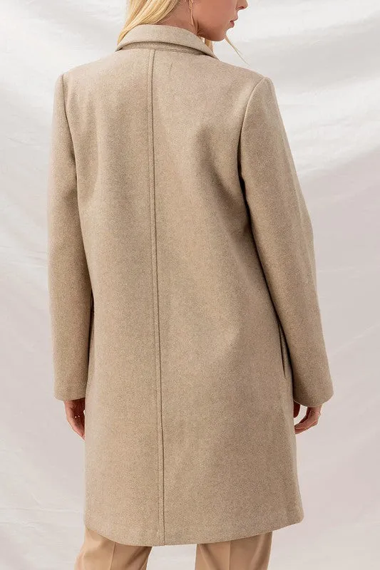 Sonja Soft-Brushed Oatmeal Over Coat