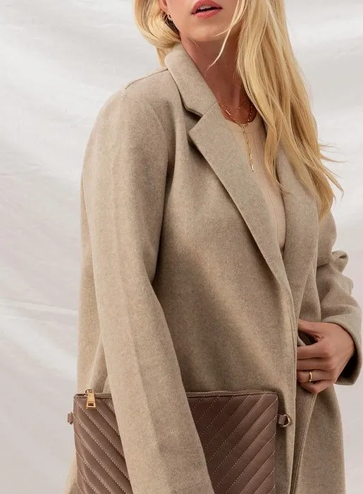 Sonja Soft-Brushed Oatmeal Over Coat