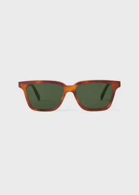 Square sunglasses light Havana