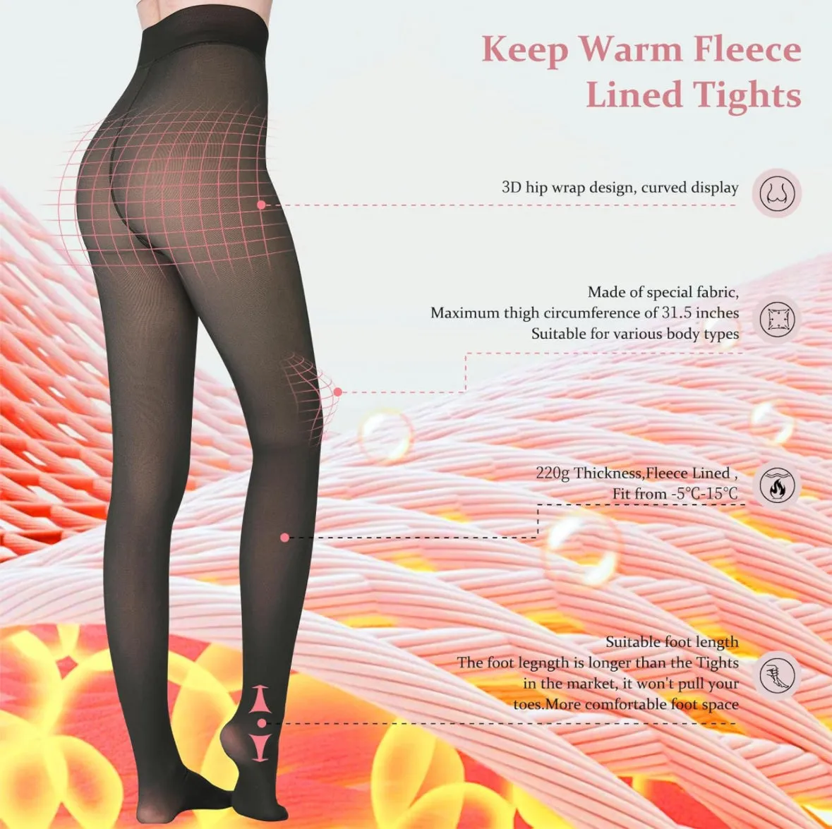 STAY WARM FLEECE INSIDE TIGHTS