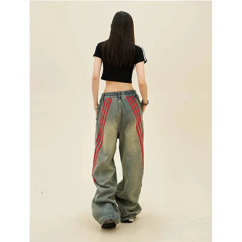 Streetwear Baggy Y2K Aesthetic Blue Harajuku Denim Trashy Vintage Oversize Jeans