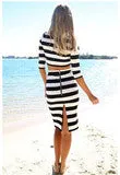 STRIPES CUTE TWO PIECE DRESS