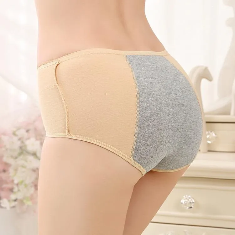 Super Soft Cotton High Waist Leak Proof Period Panties - Yellow