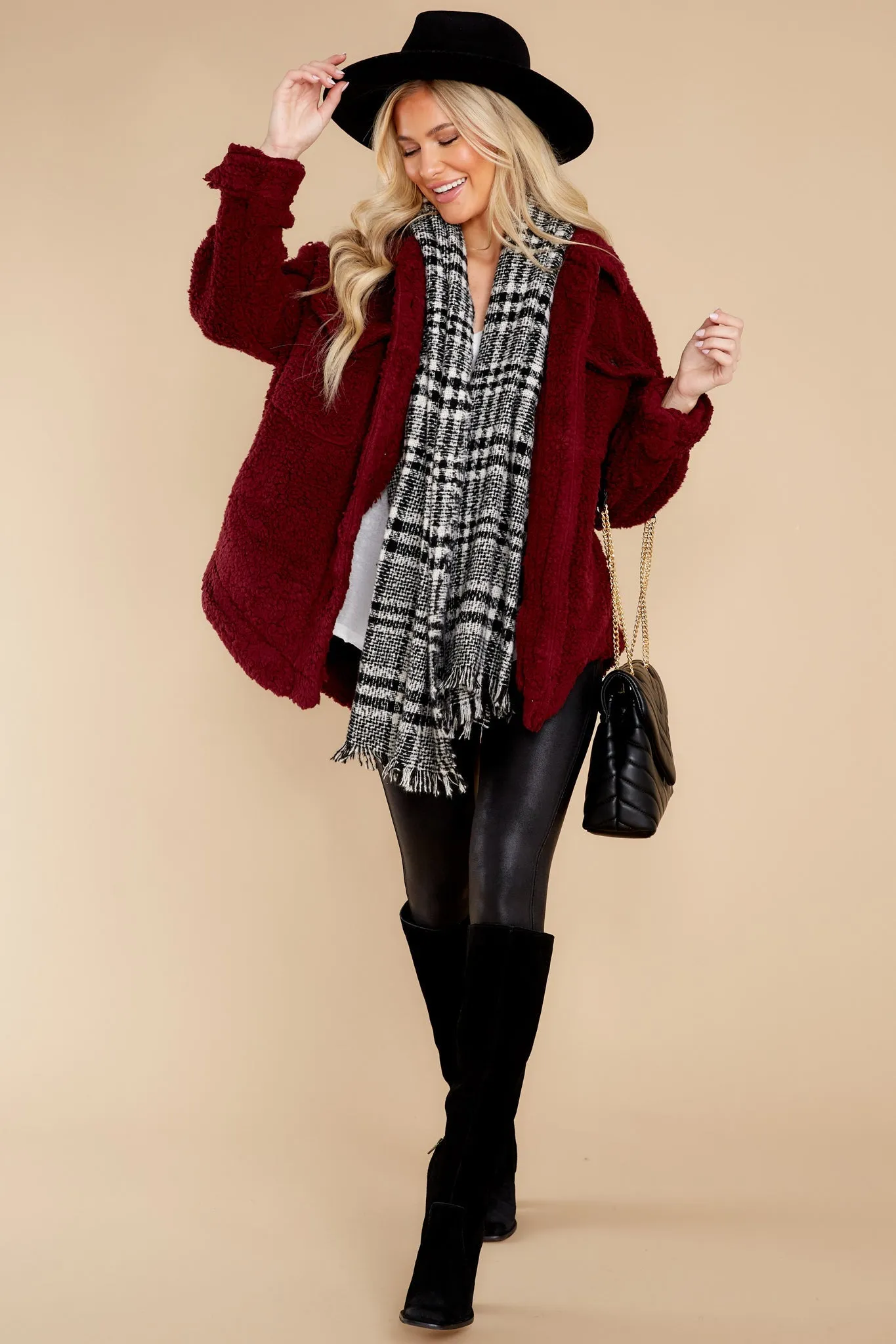 Sweet Promises Wine Sherpa Jacket