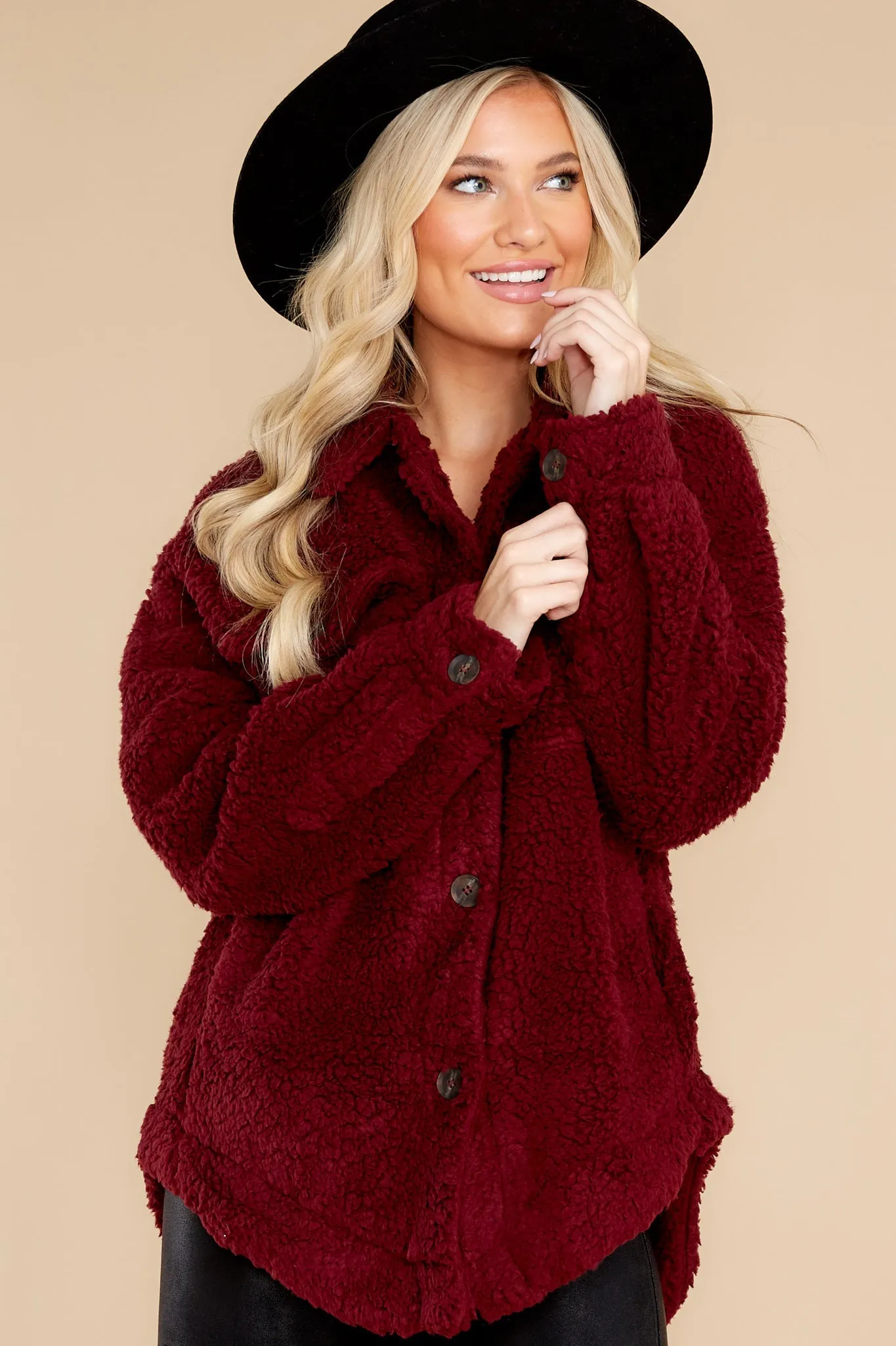 Sweet Promises Wine Sherpa Jacket