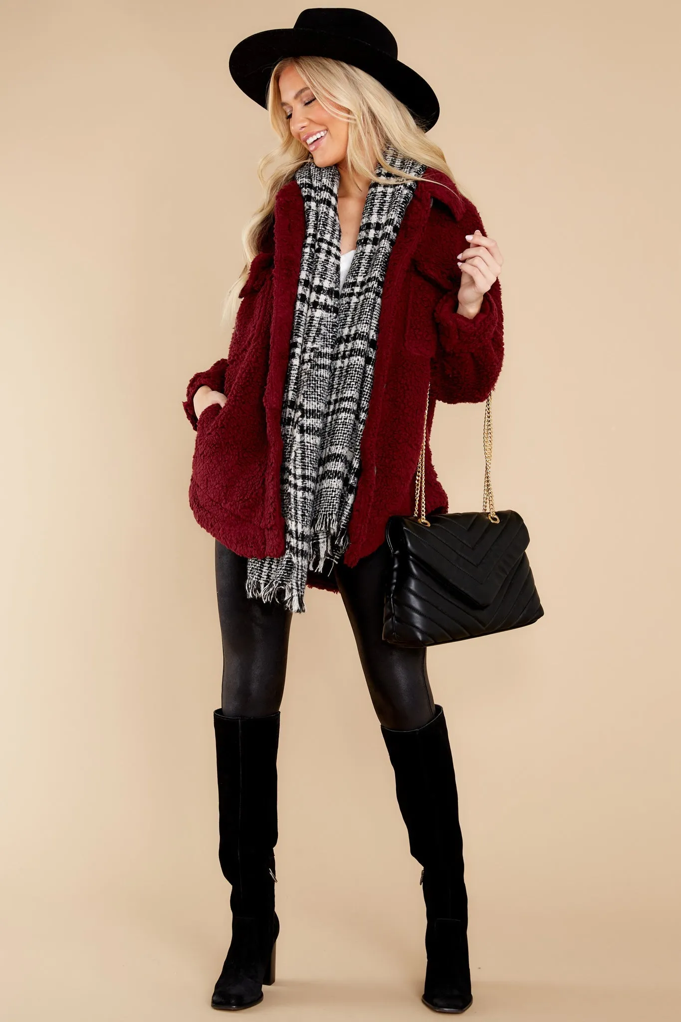 Sweet Promises Wine Sherpa Jacket