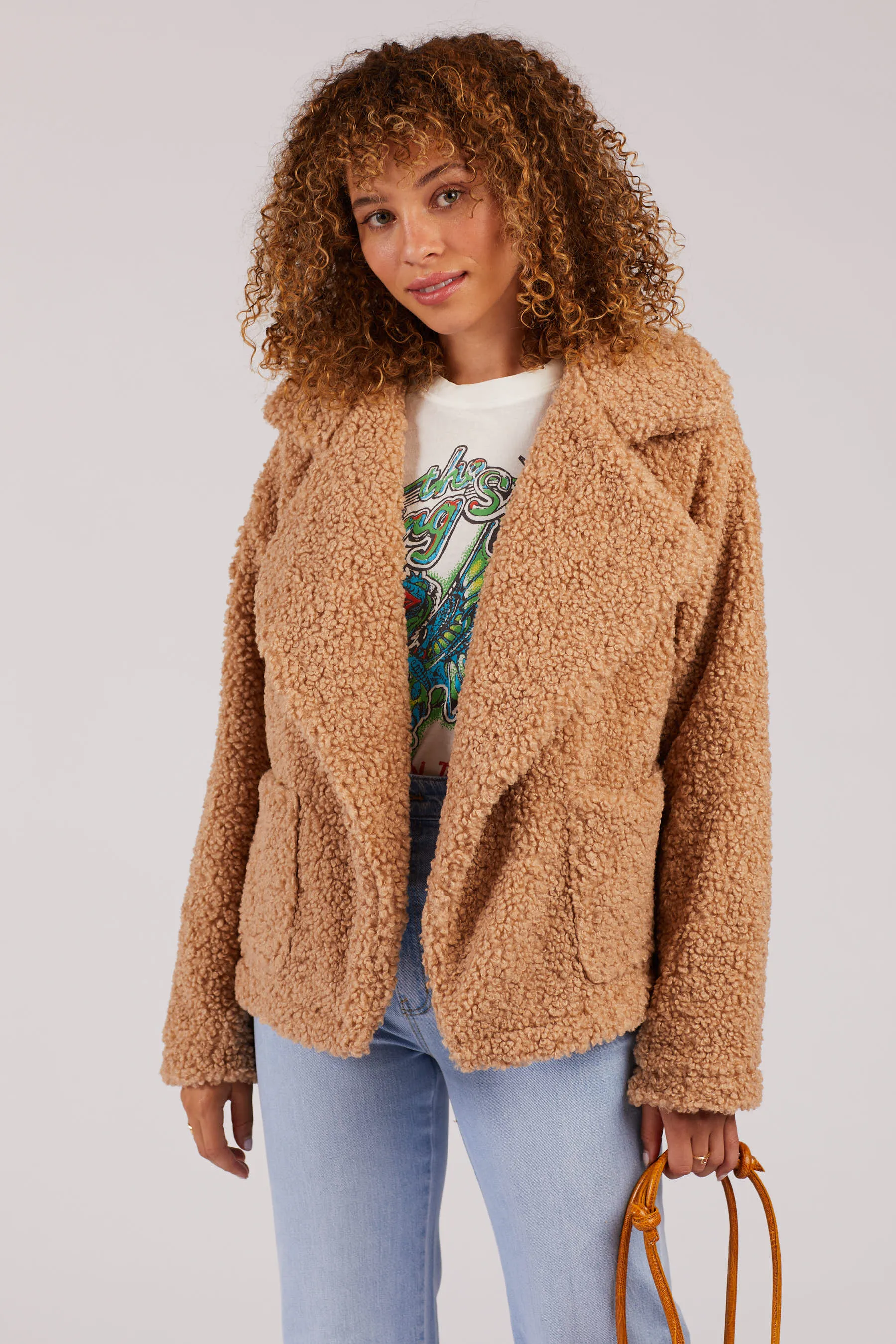 Taupe Sherpa Jacket