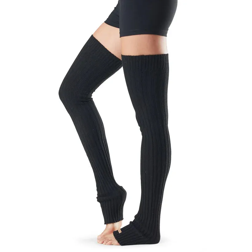 TOESOX Leg Warmers Thigh High - Black