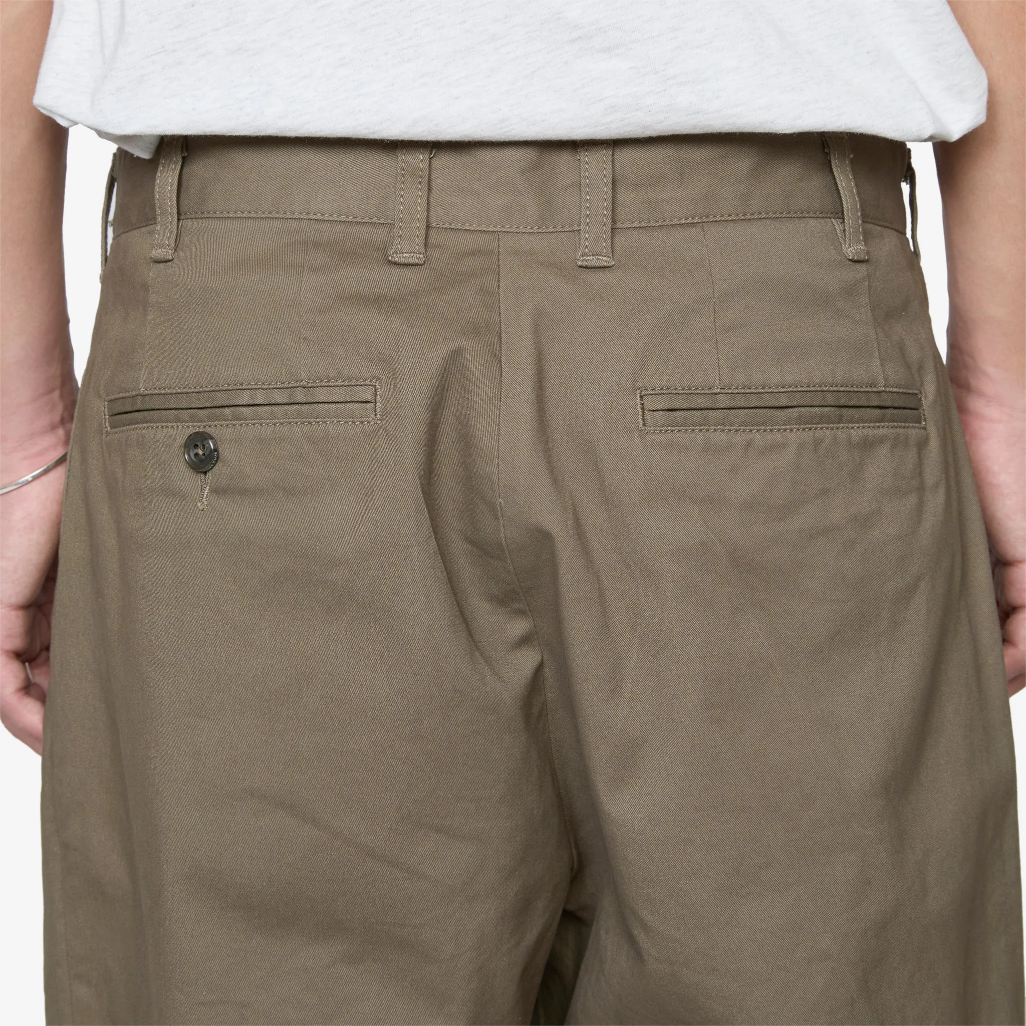 Two Pleats Twill Chino Olive