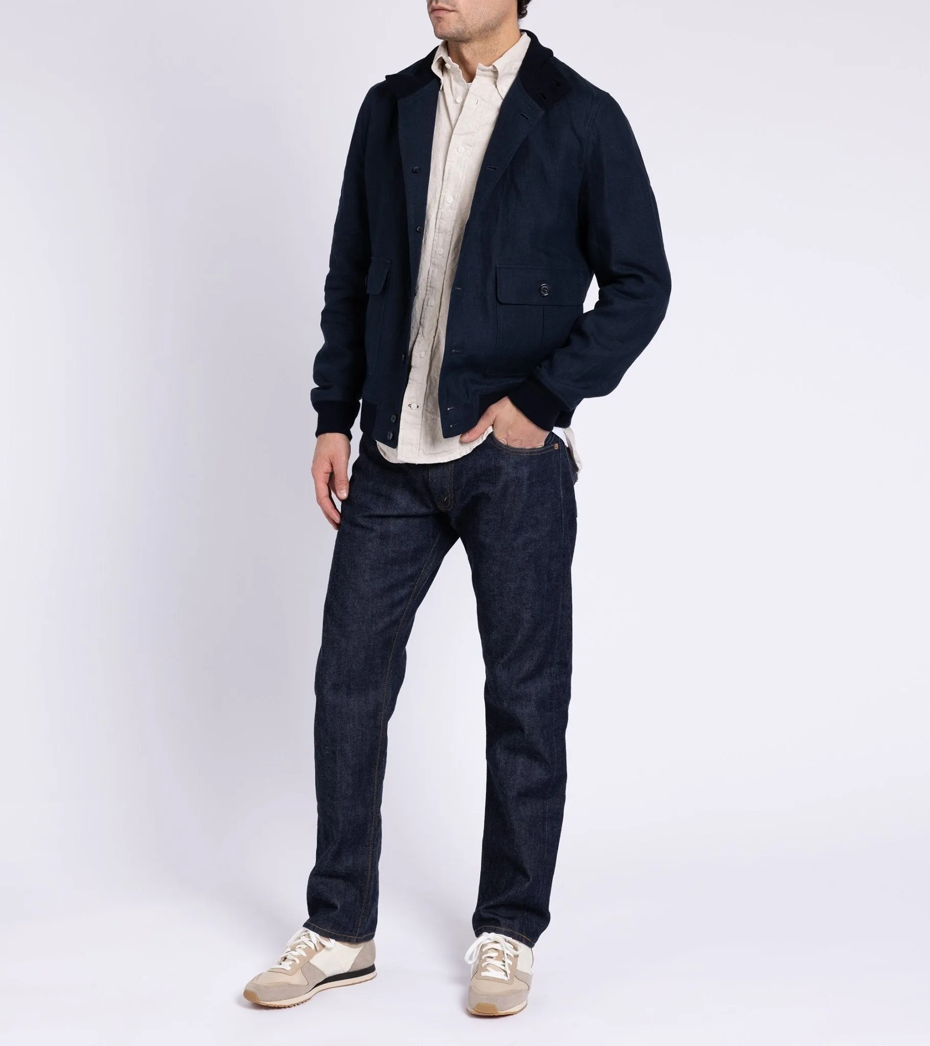 Valstar Linen Valstarino Jacket: Navy