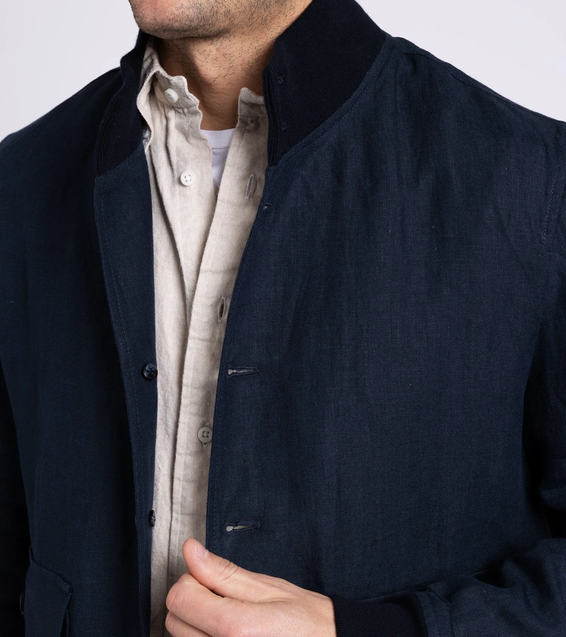 Valstar Linen Valstarino Jacket: Navy