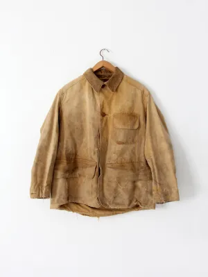 vintage 30s Duxbak field coat