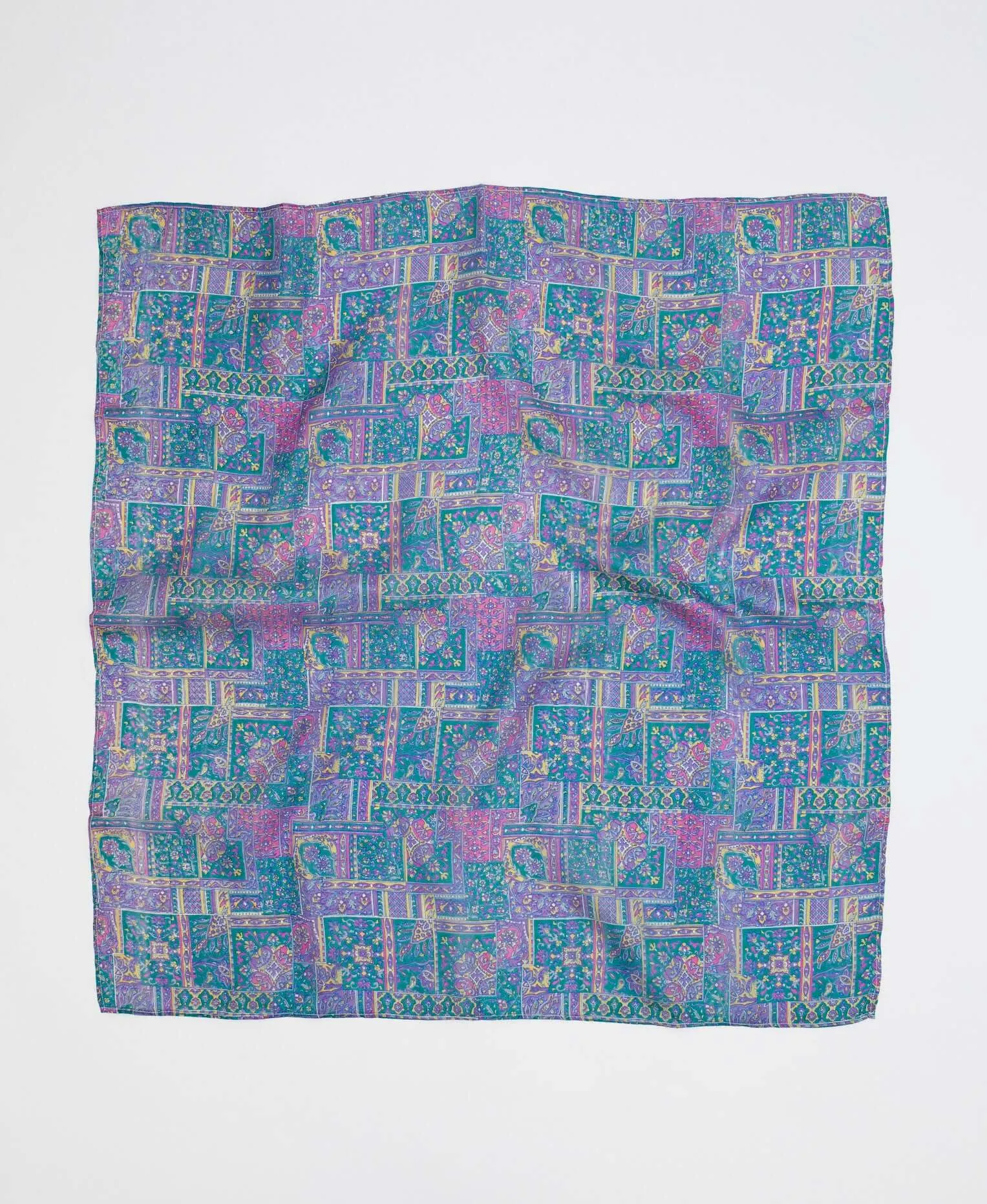 Vintage Silk Square Scarf - No. 230517