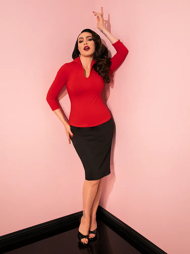 Vixen Pencil Skirt in Black - Vixen by Micheline Pitt