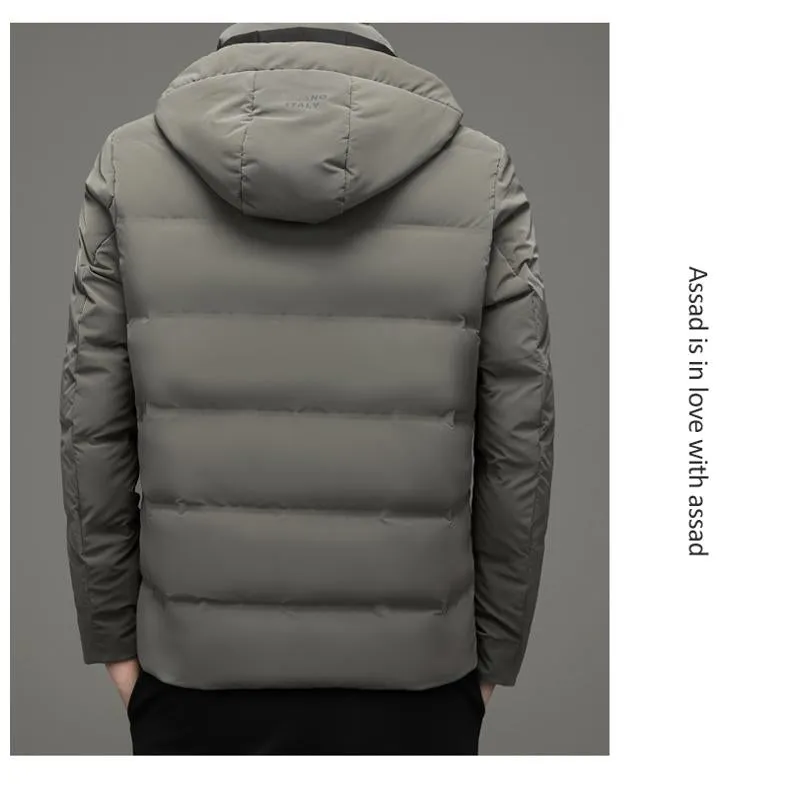 Warmth White Duck Down Chic Hooded Down Jacket