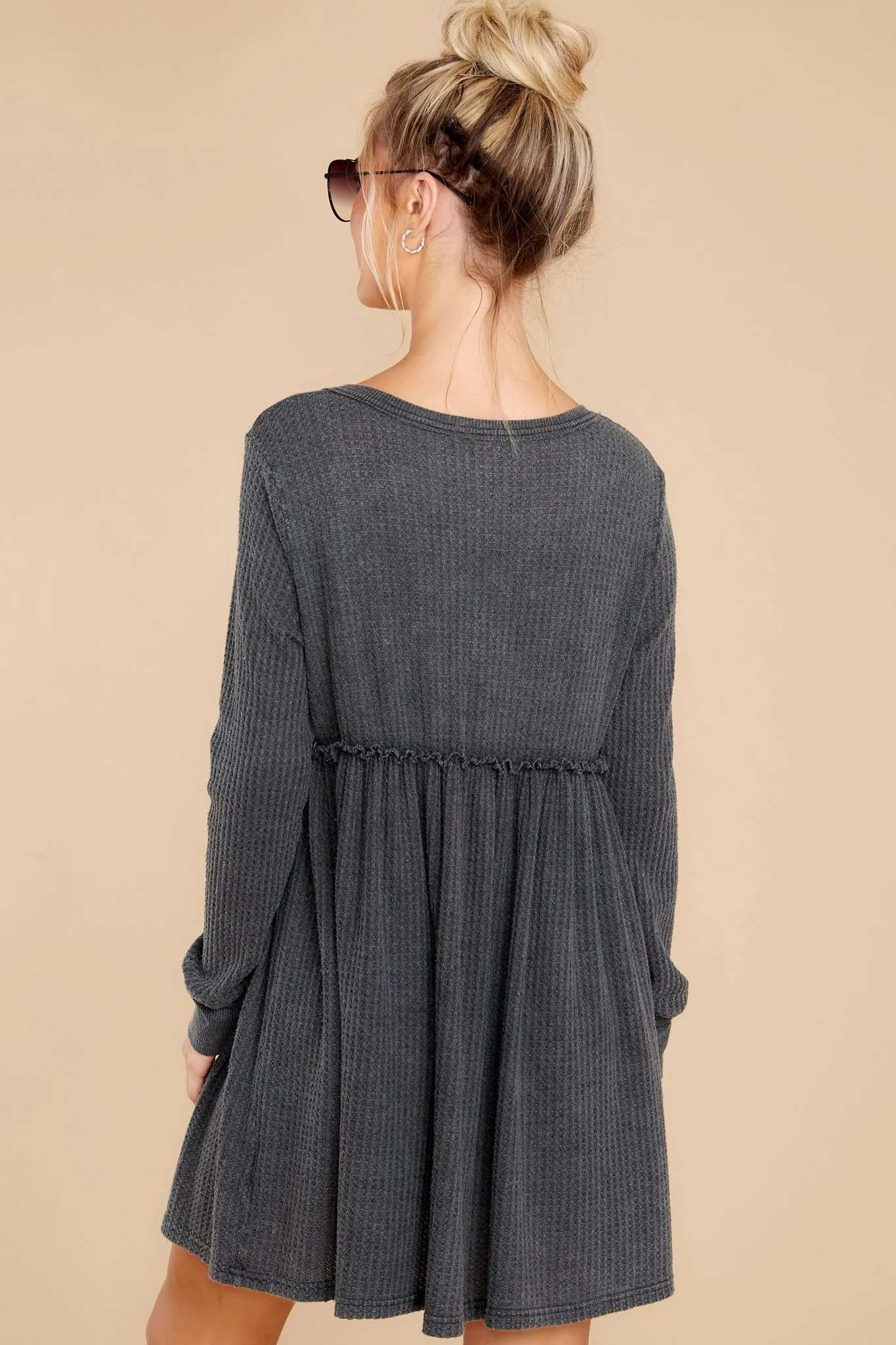 Weekend Dreaming Charcoal Grey Dress