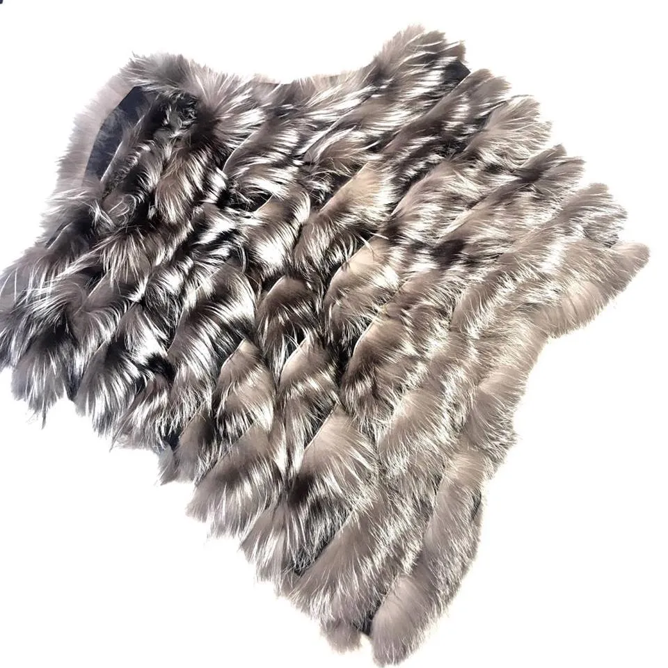 Winter Fur Ladies Fox Fur Shawl